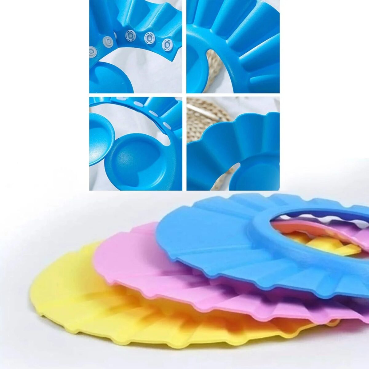 Adjustable Soft Baby Bath Cap Ã¢â‚¬â€œ Protects Hair, Eyes & Ears - Image 6