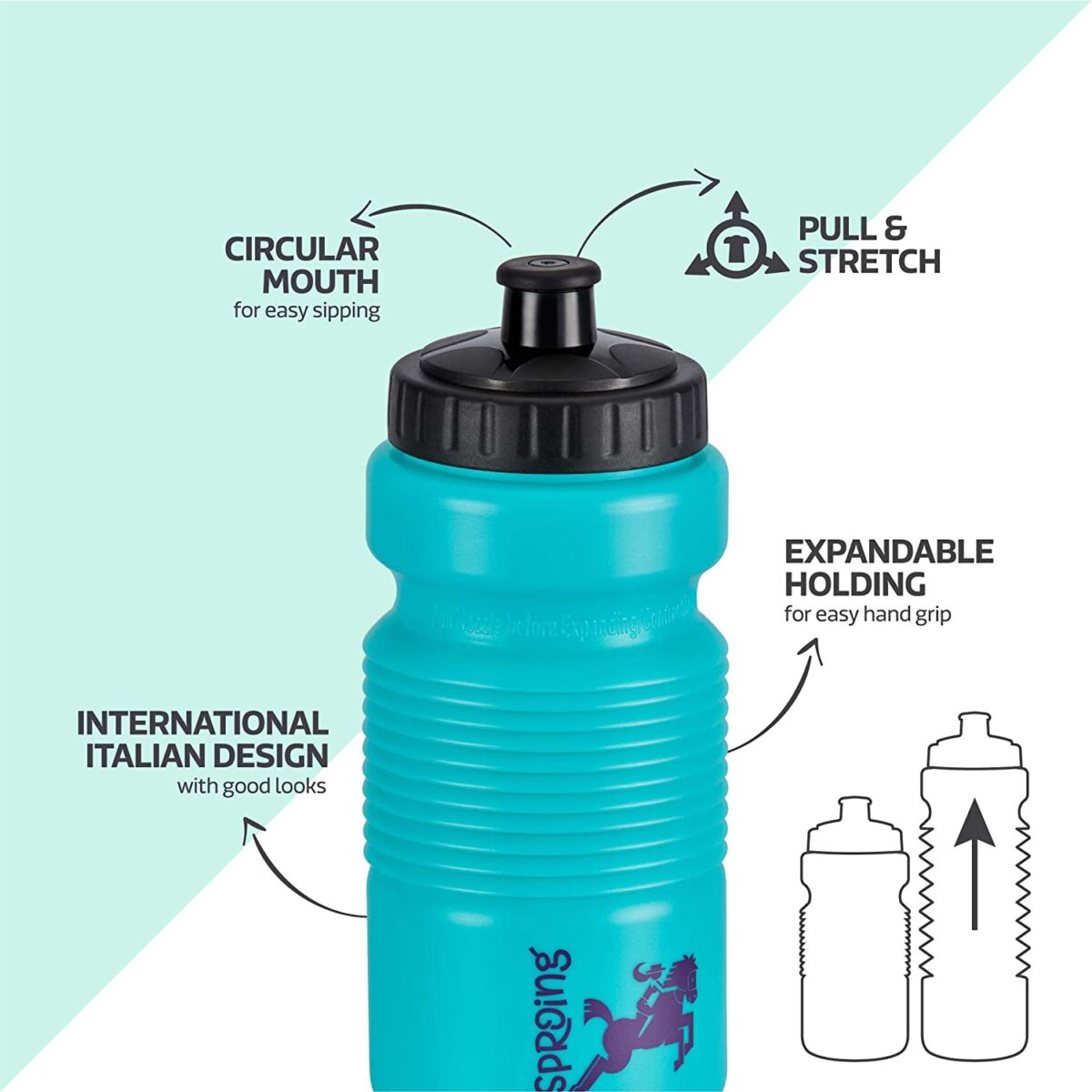 Pull N Stretch Water Bottle for storing drinking water used in many places like school, colleges etc. - Image 7