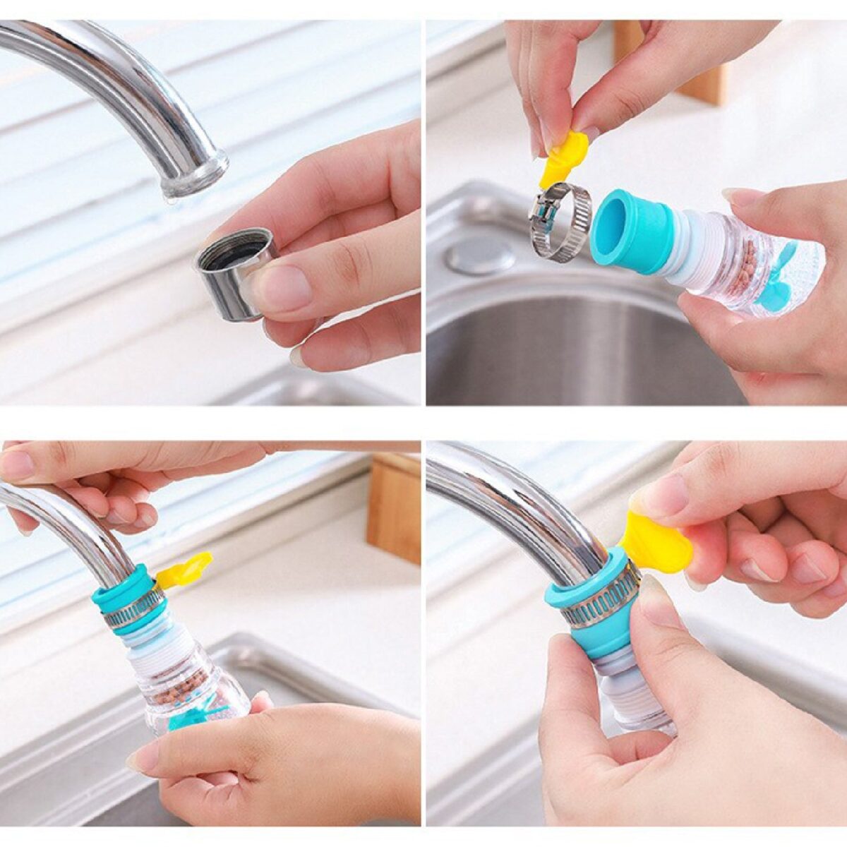 360 Degree Water Saving Faucet Expandable Water Valve Splash Regulator - Image 1