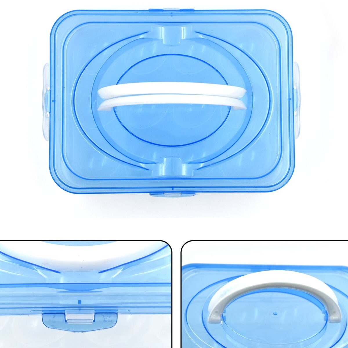 Plastic Kitchen Refrigerator Egg Storage 12 Grid 1 Layer Egg Container - Image 6