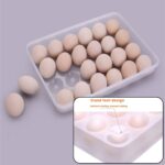 24 Grids Plastic Egg Box Container Holder Tray for Fridge with Lid for 2 Dozen Egg Tray - Image 6