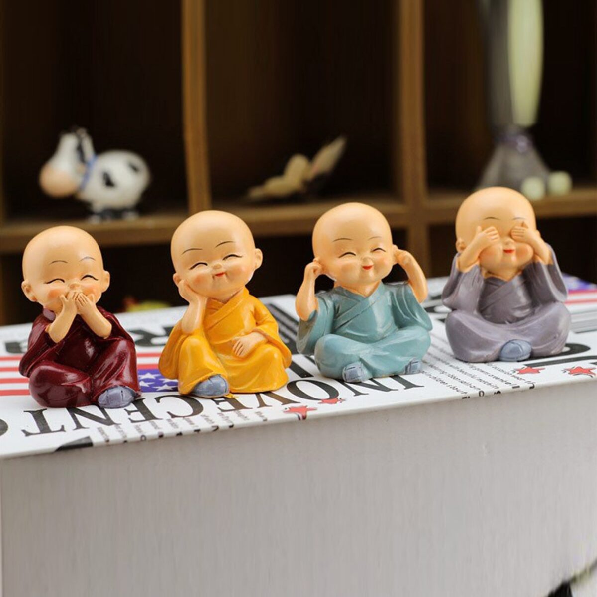 Baby Buddha 4Pc and show piece used for house, office and official decorations etc. - Image 2