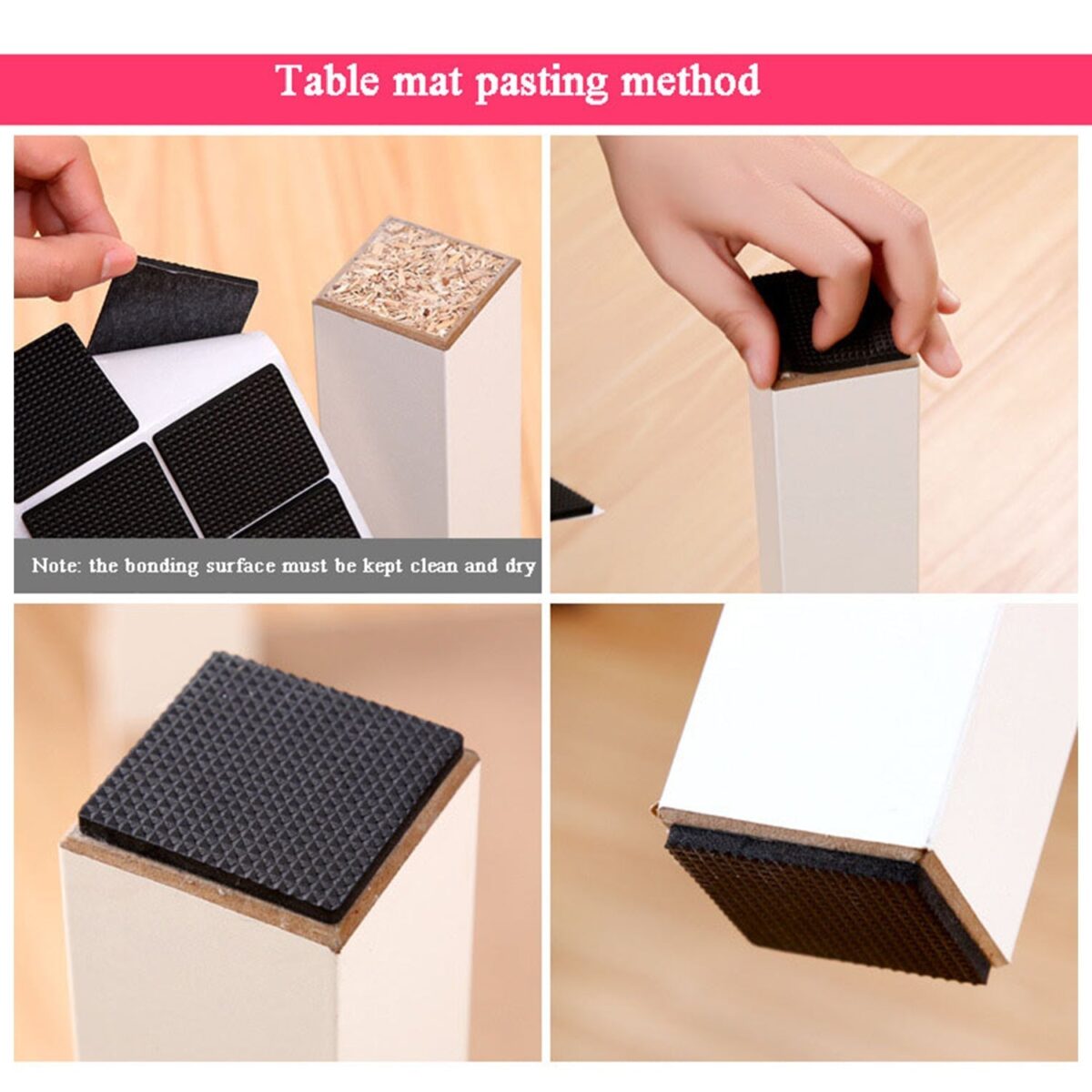 28 pc Rubber furniture Pads Self Sticking Non Slip Furniture Noise Insulation Pads - Image 7