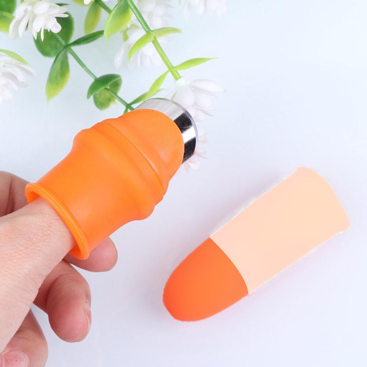 Vegetable Thumb Cutter and tool with effective sharp cutting blade system - Image 1