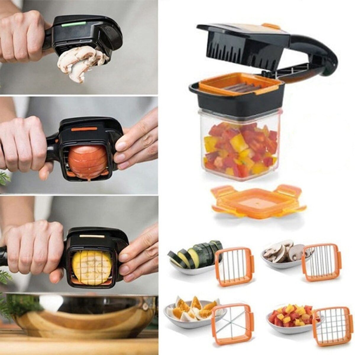 5 In 1 Nicer Dicer used for cutting and shredding of various types of food stuff in all kitchen purposes. - Image 7