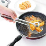 2In1 Stainless Steel Filter Spoon with Clip Food Kitchen Oil-Frying Multi-Functional - Image 5