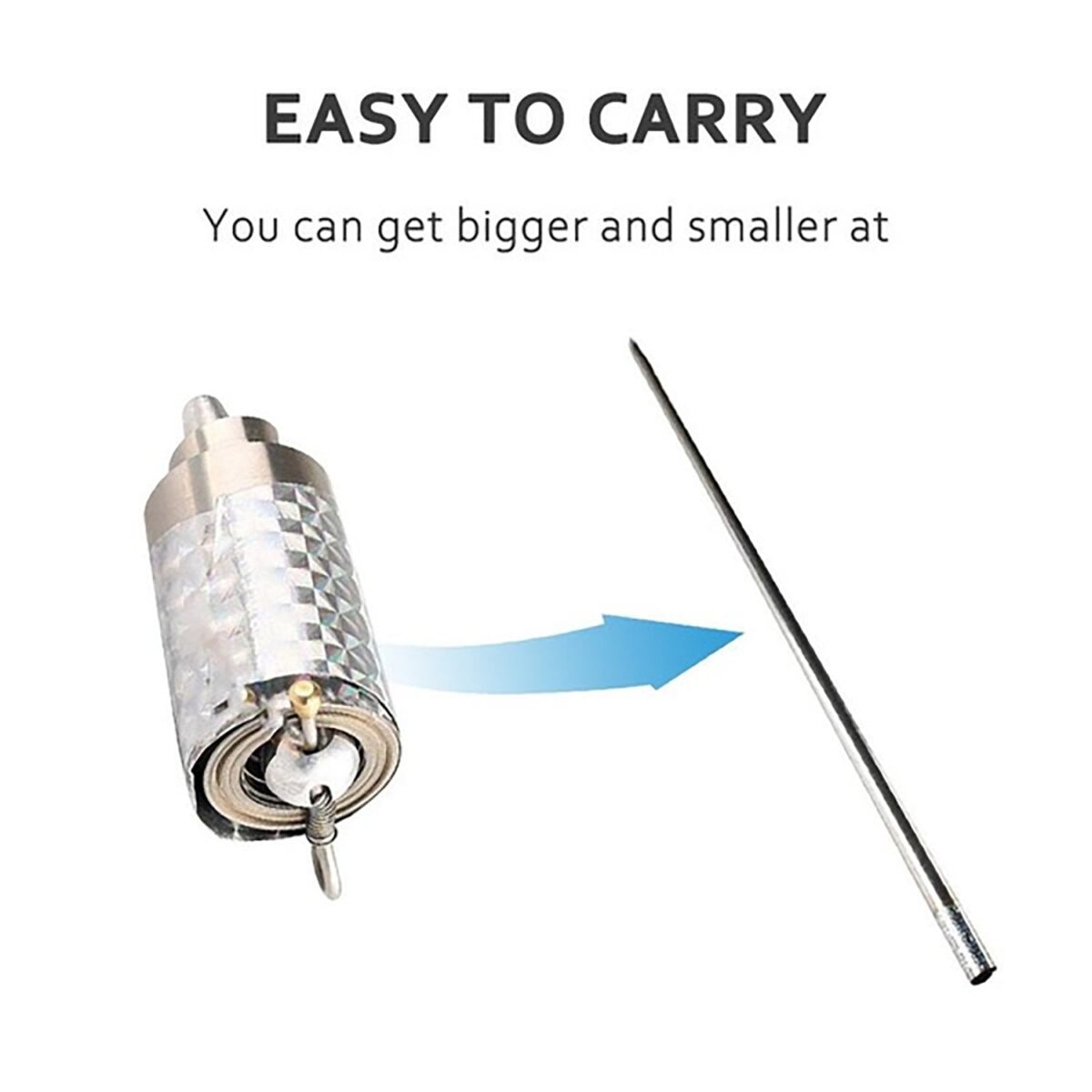 Magic Toy Metal High Elasticity Steel Silver Appearing Cane Magic Toy Magic Steel - Image 4