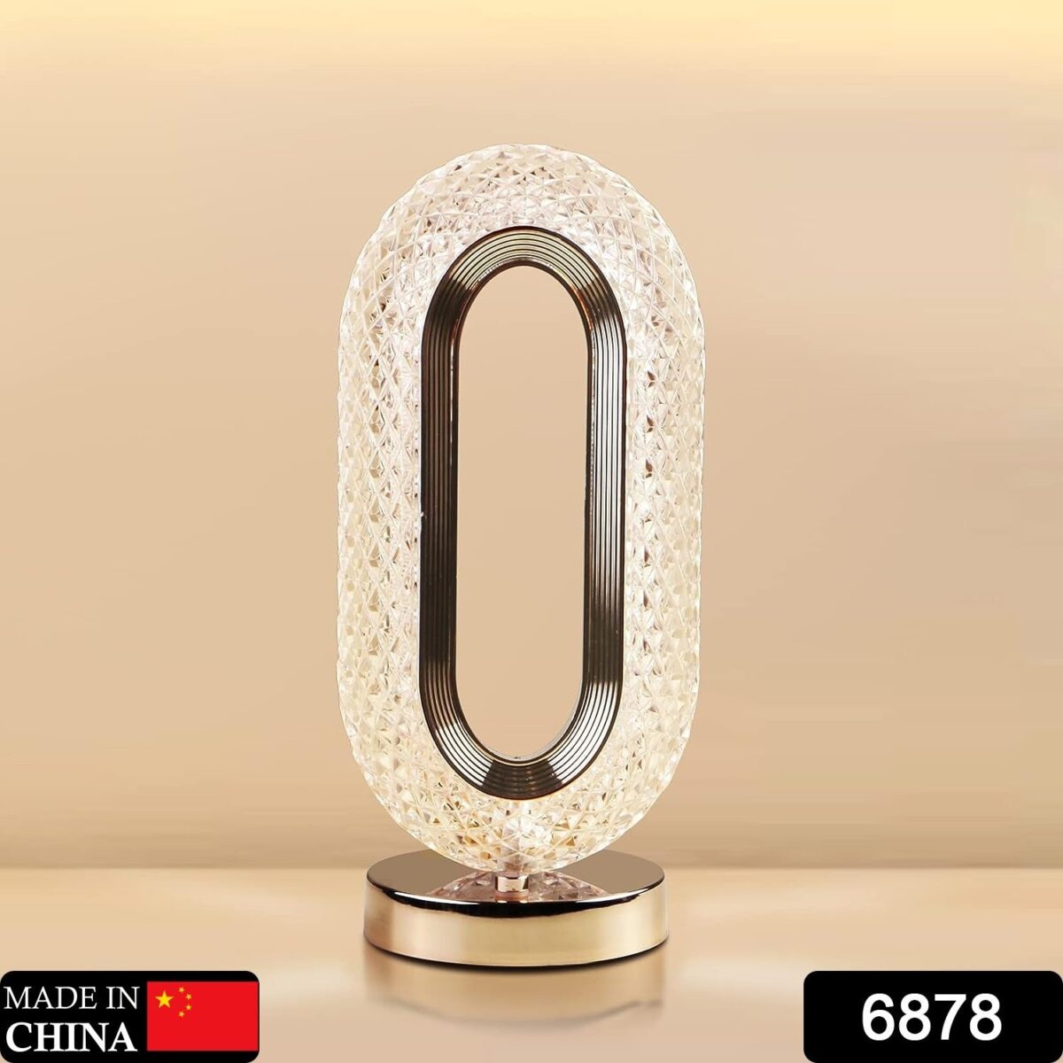Touch Control Crystal Table Desk Lamp, 3-Way Dimmable Light, USB Rechargeable Crystal Diamond Table Lamp, Exquisite Night Stand Light Lamp Beside Lamp for Bedroom Living Room, Decorative Desk Lamp - Image 2