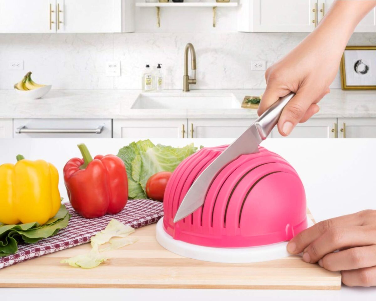 Multipurpose Salad Cutter Bowl Easy to 60 Seconds Salad Maker Kitchen Tools - Image 5