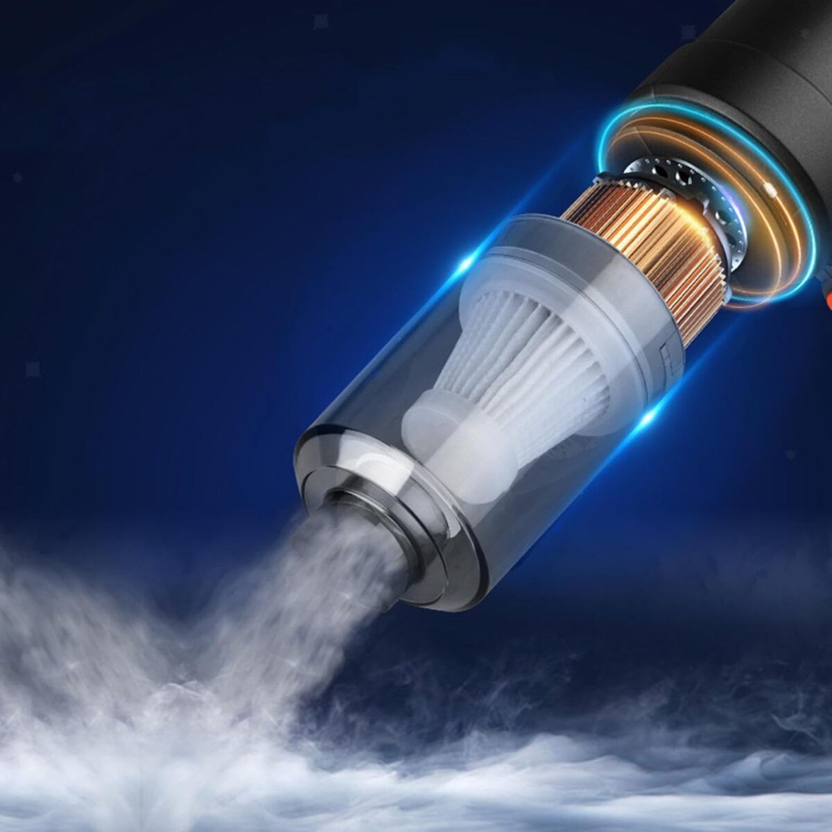 Vacuum Cleaner Dust Collection 2 in 1 Car Vacuum Cleaner High-Power Handheld Wireless Vacuum Cleaner Home Car Dual-use Portable USB Rechargeable Mini Car Vacuum for Vehicle, Home and Offic - Image 3