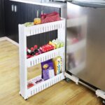 Multipurpose 3 Layer Slim Side Space Saving Storage Organizer Rack Shelf - Image 2