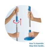 Home Cleaning Stainless Steel 360Â° Rotating Pole - Microfiber Mop with Adjustable Rod Stick - Image 3