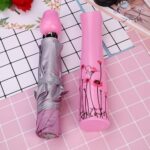 Rose umbrella Lightweight Waterproof UV Protection Mini Folding Creative Rose Flower Case - Image 6