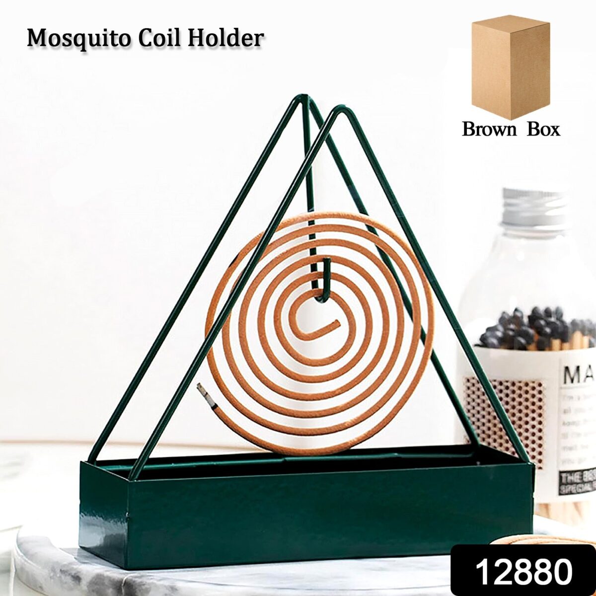 Triangular Iron Mosquito Coil Holder â€“ Stylish Outdoor Incense Holder - Image 2