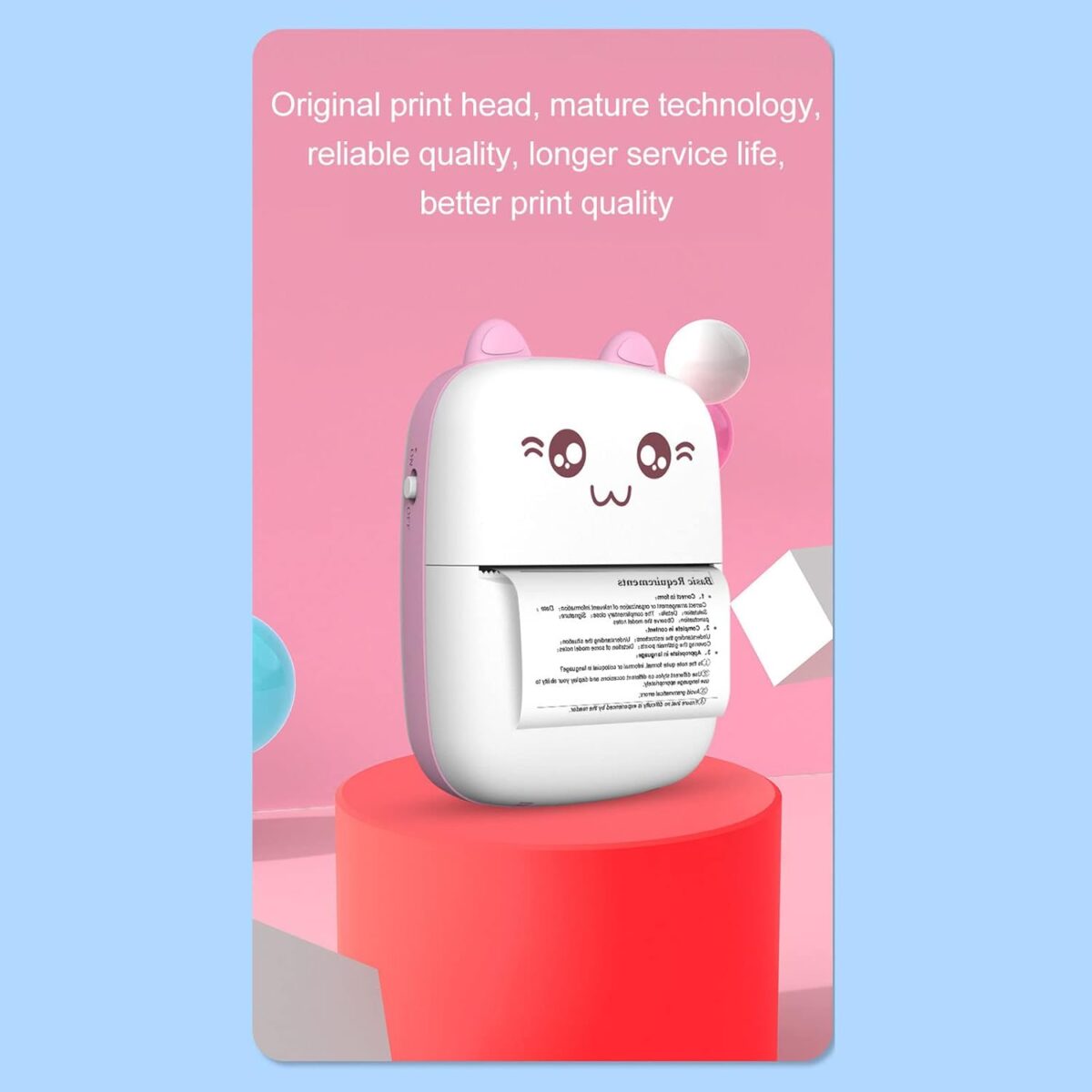 Pocket Mini Bluetooth Thermal Printer Ã¢â‚¬â€œ Wireless Smart Printer for Photos (Includes 1 Roll Paper) - Image 3