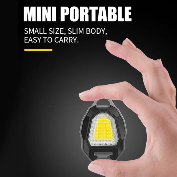 Triangular Camping Flashlight with Lighter â€“ 6 Modes, 3 Colors, Waterproof, Magnetic Keychain