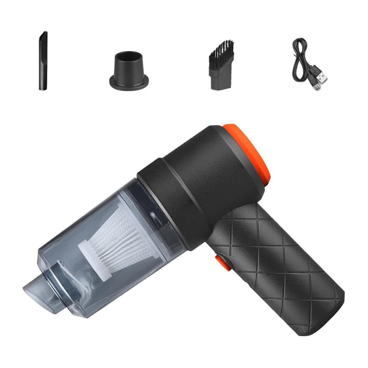 Vacuum Cleaner Dust Collection 2 in 1 Car Vacuum Cleaner High-Power Handheld Wireless Vacuum Cleaner Home Car Dual-use Portable USB Rechargeable Mini Car Vacuum for Vehicle, Home and Offic - Image 5