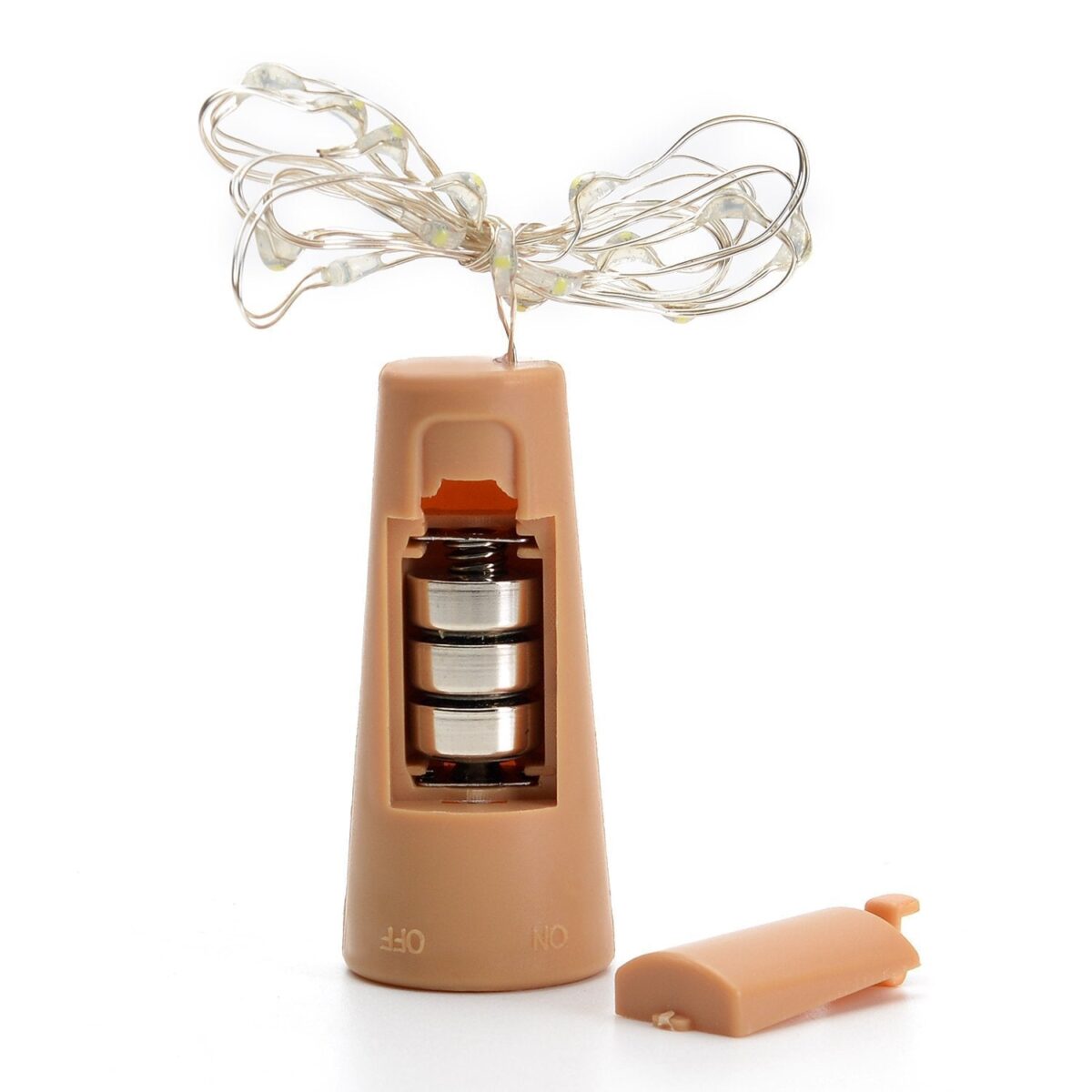 20 LED Wine Bottle Cork Lights Copper Wire String Lights, Battery Powered /  Wine Bottle Fairy Lights Bottle - Image 1