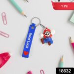 Cute Cartoon Silicone 3D Key Chain with Metal Hook & Strap (Pack of 1) - Image 3
