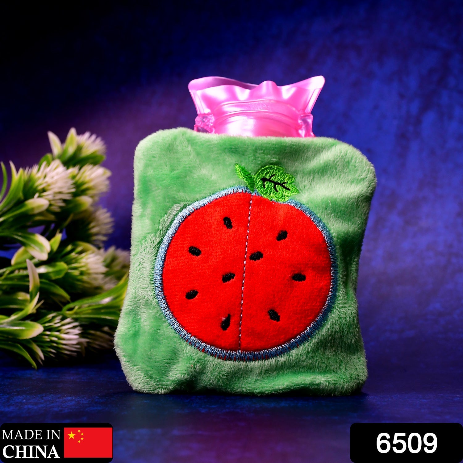 6509.jpg Watermelon Small Hot Water Bag with Cover ââ¬â Pain Relief Warmer - Image 2