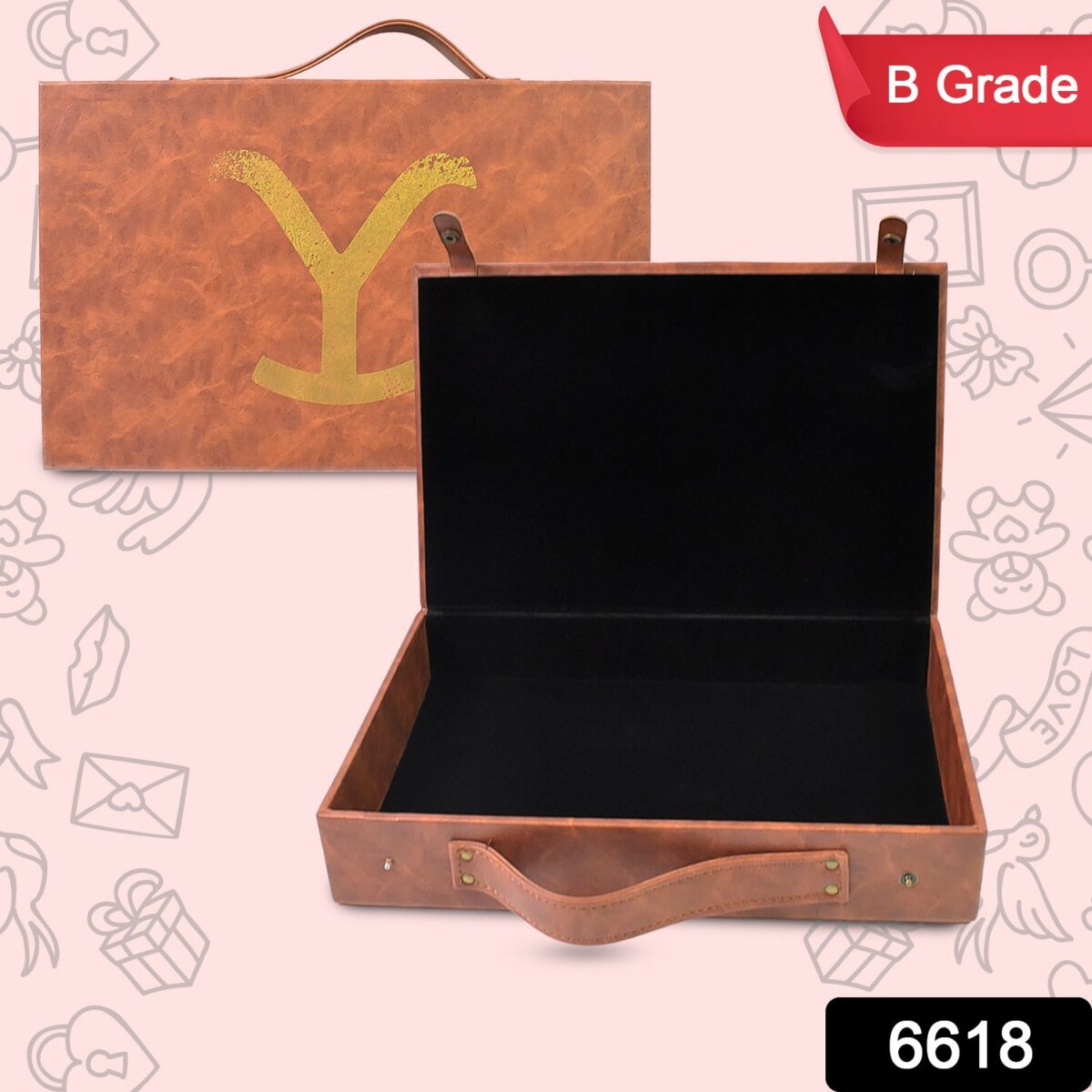 Multi Purpose Use Carrying Leather Case Briefcase (30Ãƒâ€”20 Cm / 1 Pc / B Grade) - Image 2