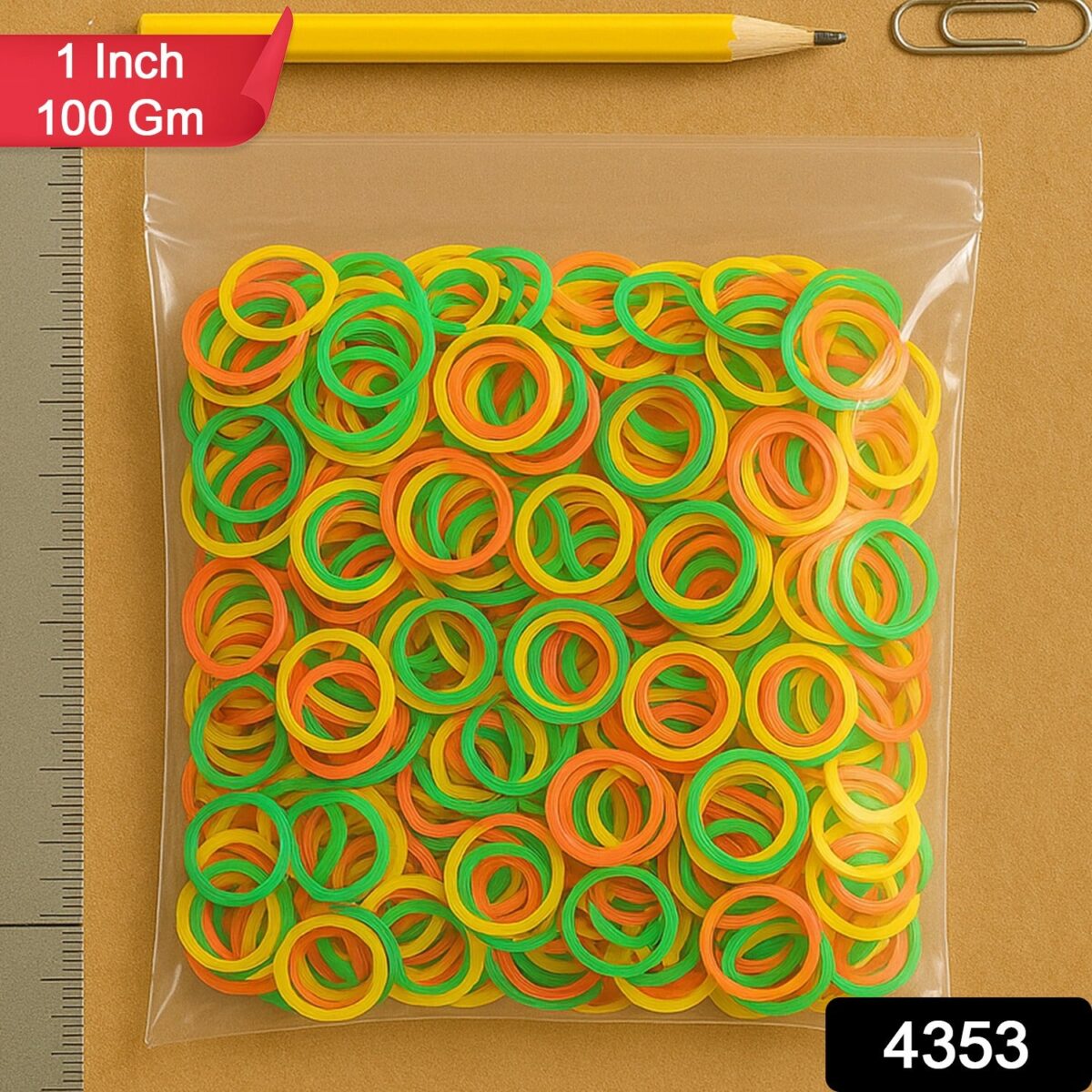 Multicolor Rubber Bands (Elastic & Reusable, Office & Home), Hair accessories - Image 2