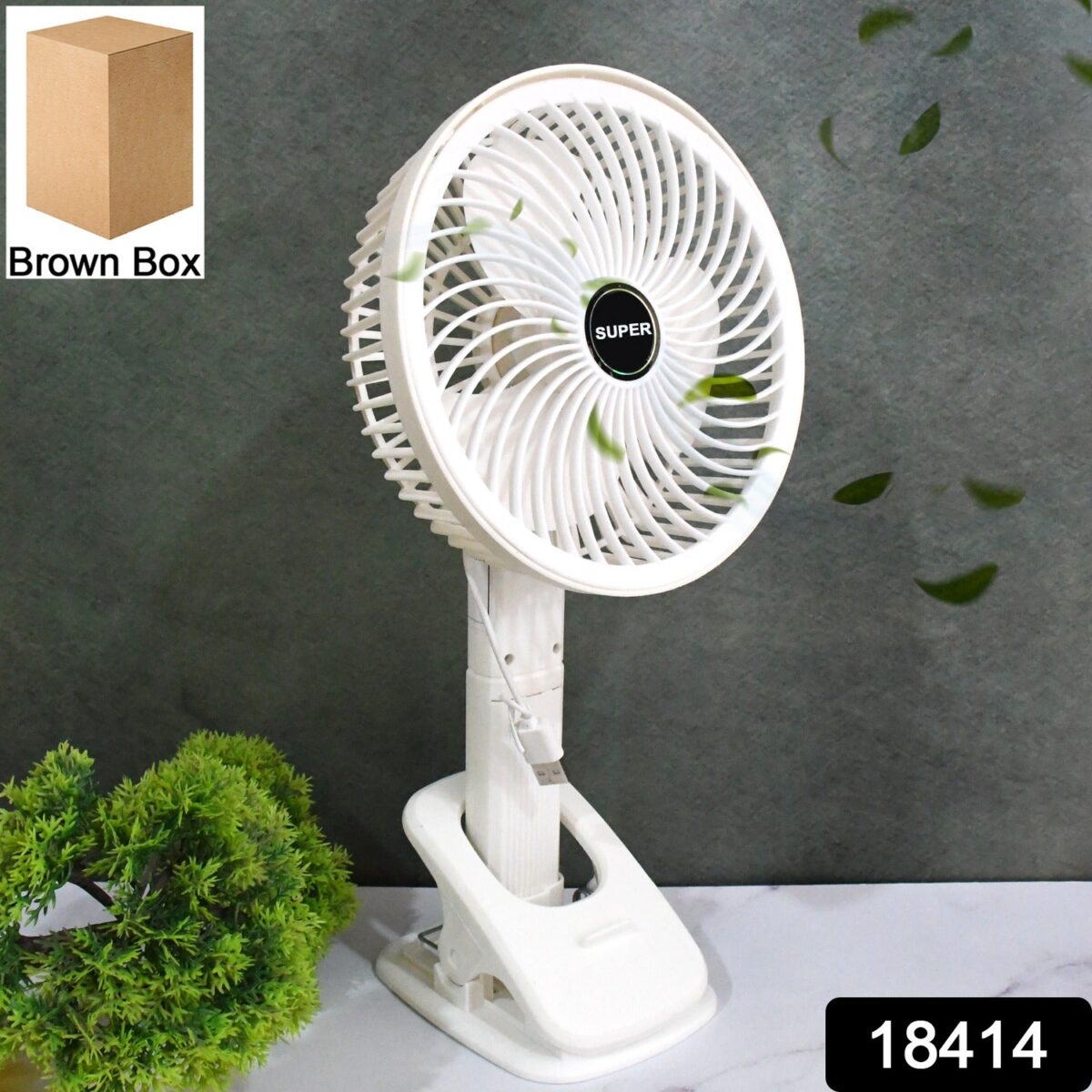 Multifunctional USB Desk Fan Ã¢â‚¬â€œ Clip-On Plug & Play Fan, 1 Pc with Brown Box (On / Off Switch Not Provided) - Image 2