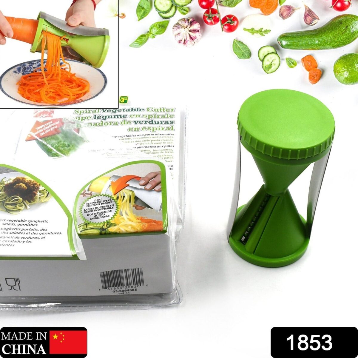 Portable Stainless Steel Handheld Spiralizer & Vegetable Slicer - Image 2