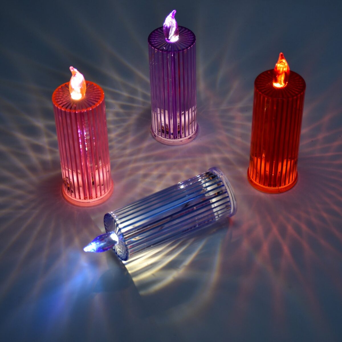 Big Simple Candles for Home Decoration, Crystal Candle Lights (Multicolor) - Image 3