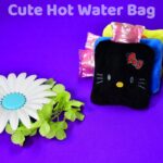 Black Hello Kitty Small Hot Water Bag with Cover â€“ Pain Relief & Warmer - Image 6