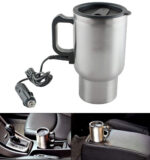 12V Car Charging Electric Kettle Mug (Silver) - Image 5