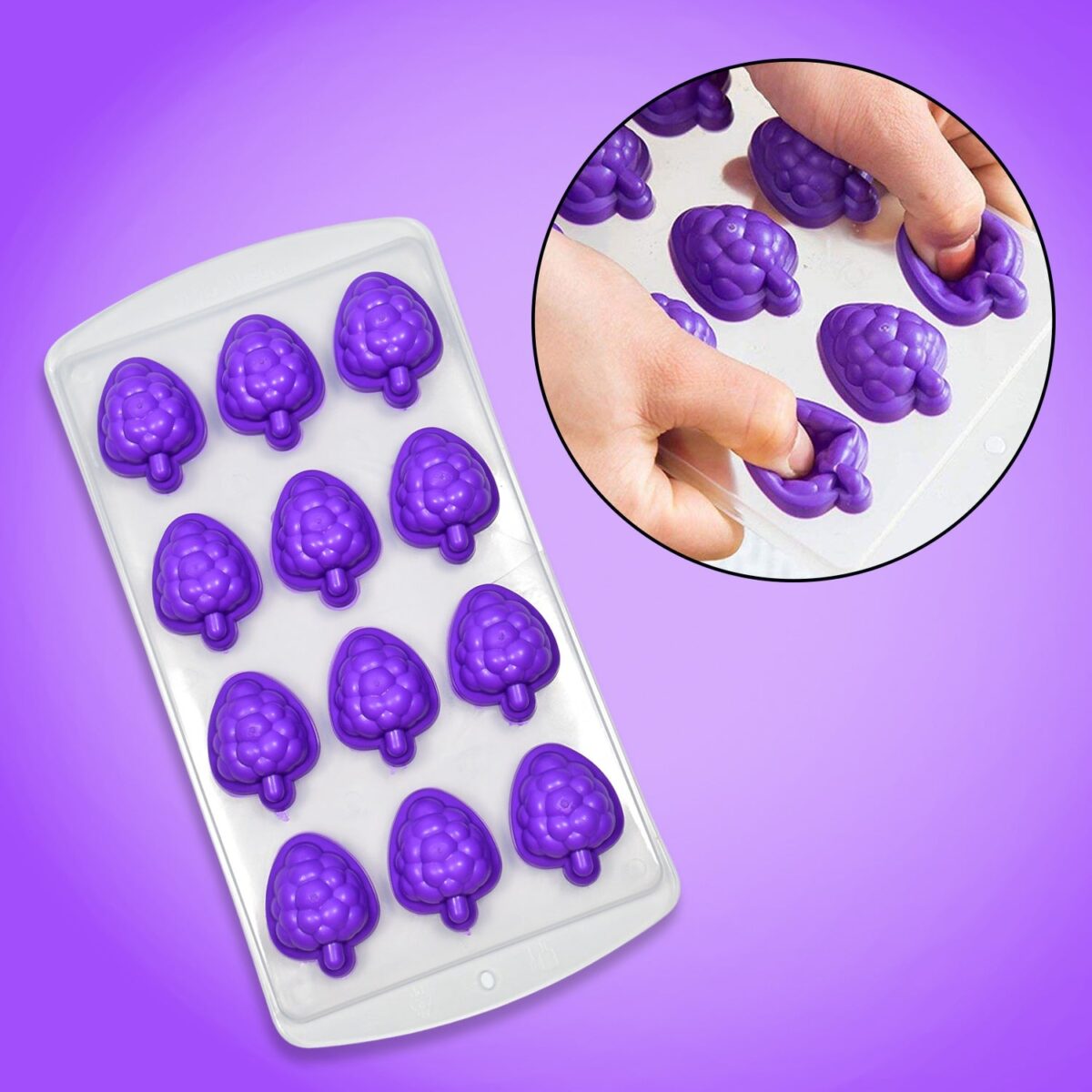 Mix design Ice Trays for Freezer with Easy to Release Flexible Silicone shape ice cavity. - Image 8