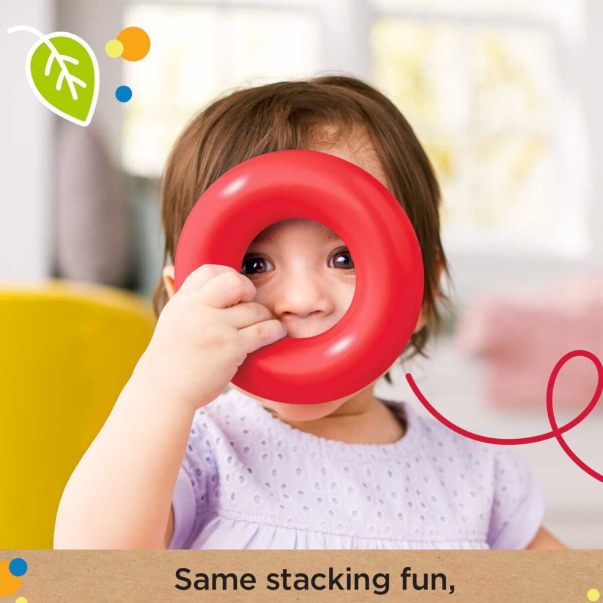 Plastic Baby Kids Teddy Stacking Ring Jumbo Stack Up Educational Toy 9pc - Image 3