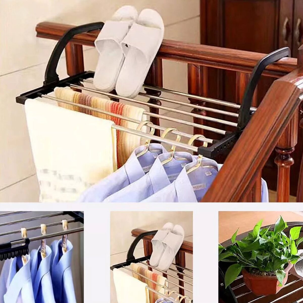 Small Hanging Rack Cloth Drying Rack for Home, Balcony, and Window - Image 7