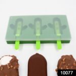 Ice Cream Mould sicle Mold, Cactus Shape Ice  Molds Homemade sicle for DIY Ice sicle, 3-Cavity Summer Food Kitchen Tools (1 Pc) - Image 2