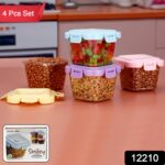 Plastic Food Storage Containers with Lid (4 Pcs Set / 500 ML) - Image 3
