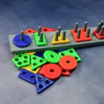 Geometric Brick - 5 Angle Matching Column Blocks for Kids - Preschool Educational Learning Toys.