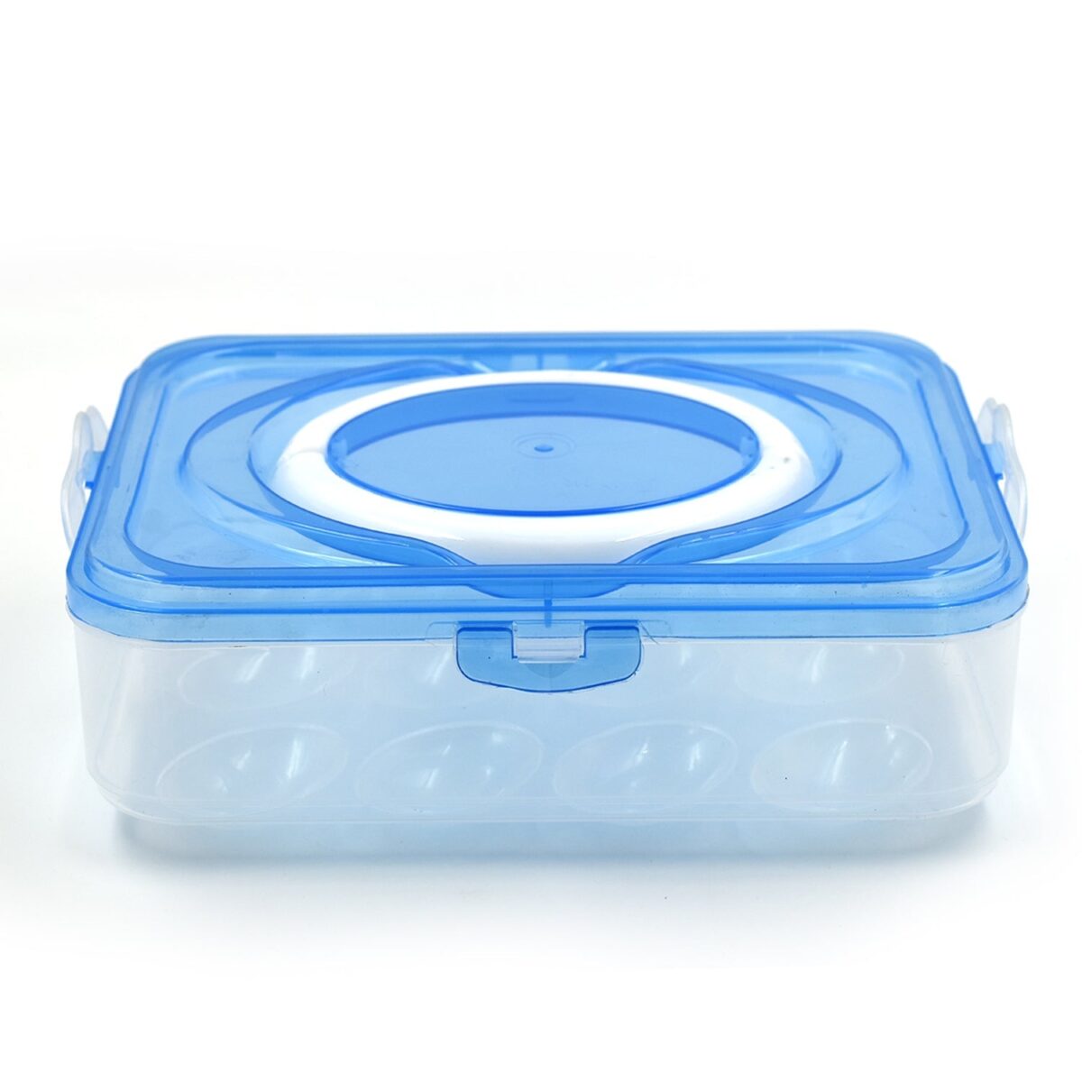 Plastic Kitchen Refrigerator Egg Storage 12 Grid 1 Layer Egg Container - Image 1