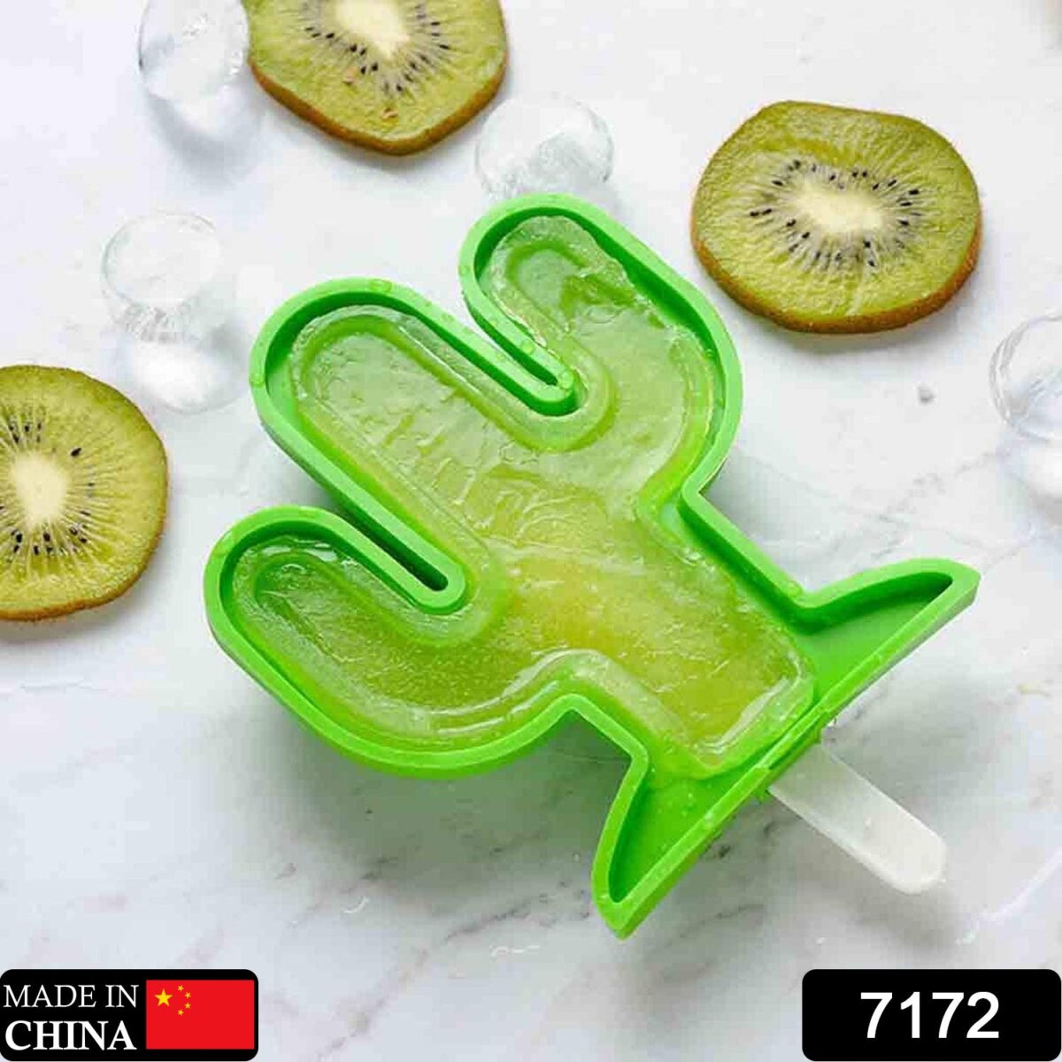 Cactus Shape sicle Molds - Durable Silicone Ice Cream Mould, DIY Ice  Kitchen Tool - Image 2