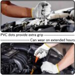 Unisex Knitted / Sewing Cotton Plain Hand Gloves Raw White - Image 6