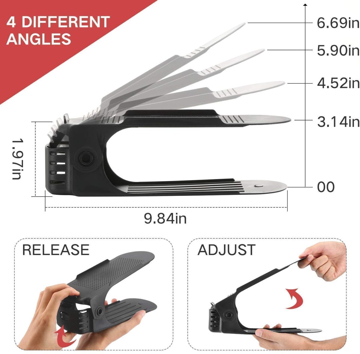 Adjustable Folding Shoe Slots Organizer - Image 5