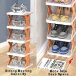 4 LAYER SHOES STAND, SHOE TOWER RACK SUIT FOR SMALL SPACES, CLOSET, SMALL ENTRYWAY, EASY ASSEMBLY AND STABLE IN STRUCTURE, CORNER STORAGE CABINET FOR SAVING SPACE - Image 3