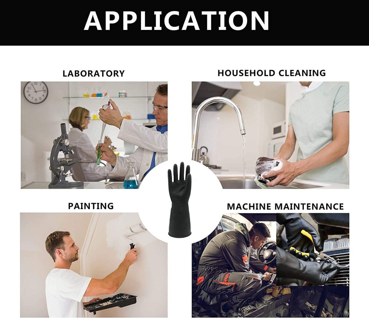 Multipurpose Natural Gum Rubber Reusable Cleaning Gloves - Image 8