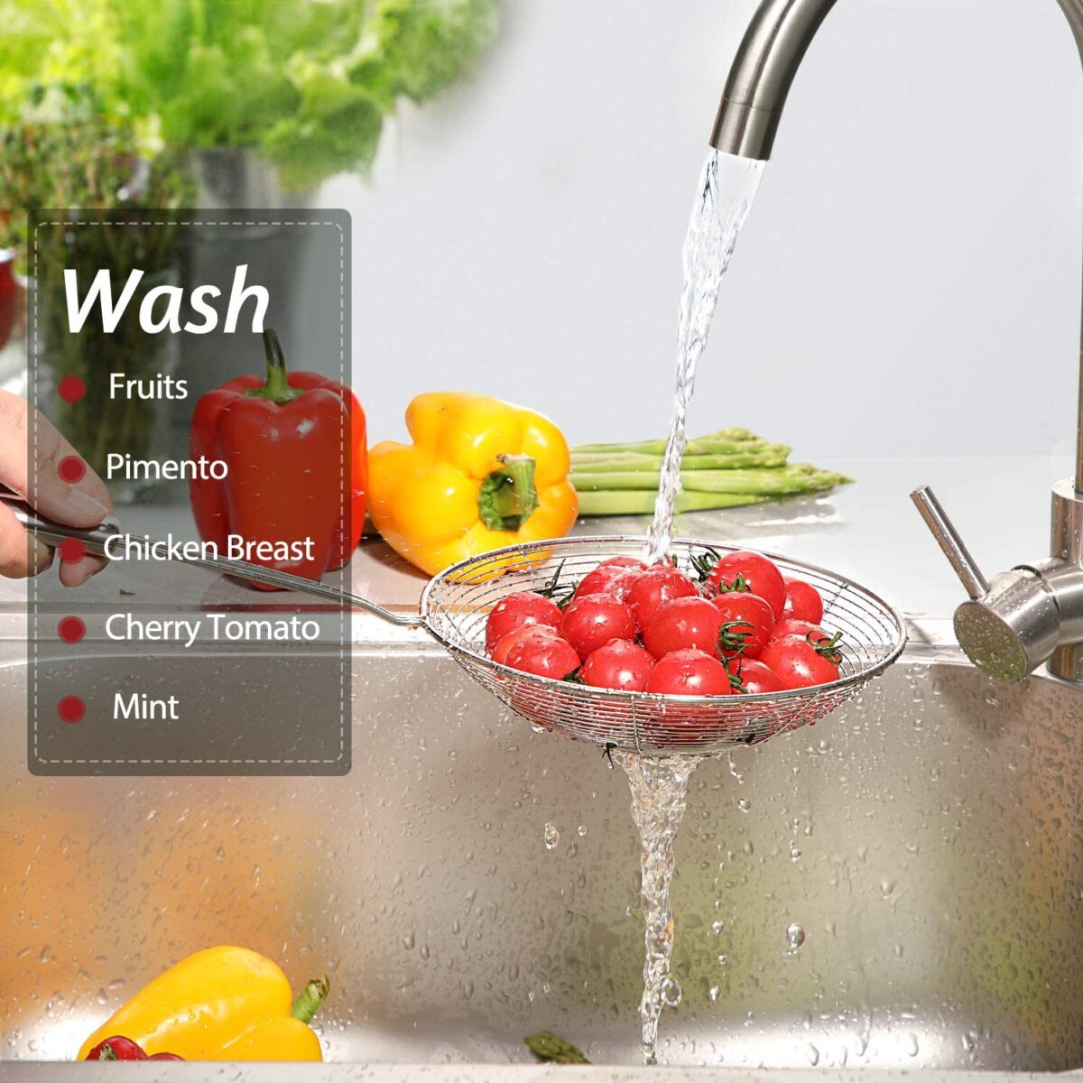 Round Stainless Steel Deep Fry  / Mesh Strainer - Image 8
