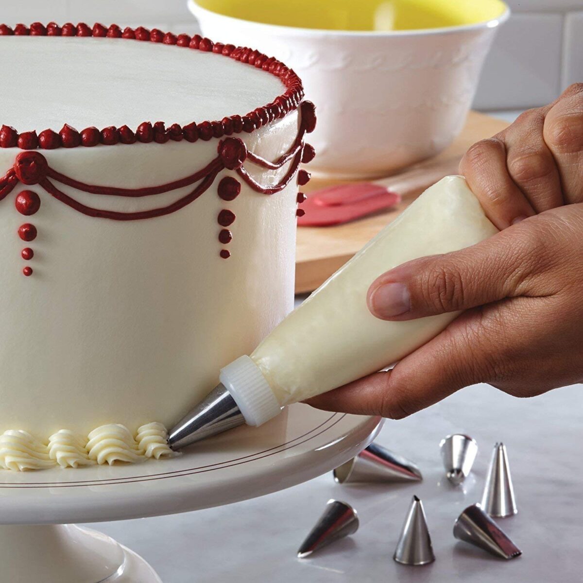 12 Piece Cake Decorating Set of Measuring Cup Oil Basting Brush - Image 3
