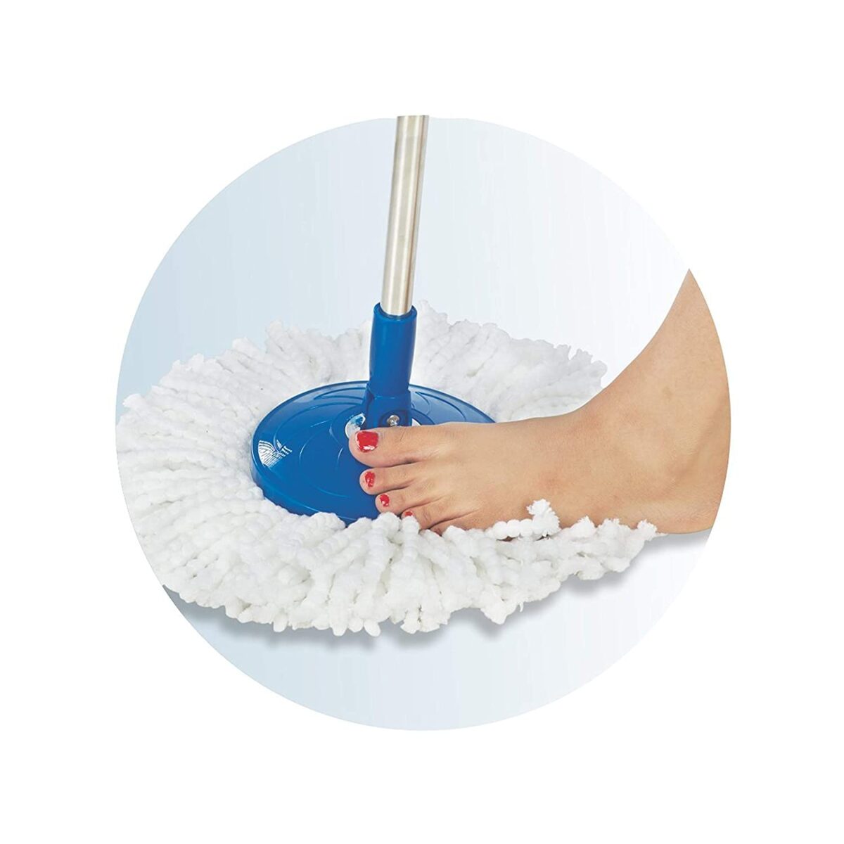 Home Cleaning Stainless Steel 360Ã‚Â° Rotating Pole - Microfiber Mop with Adjustable Rod Stick - Image 6