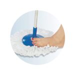 Home Cleaning Stainless Steel 360Â° Rotating Pole - Microfiber Mop with Adjustable Rod Stick - Image 6