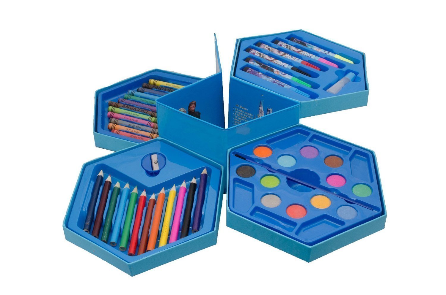 71yJcrxGcEL._SL1500.jpg 46 Pcs Plastic Art Colour Set with Color , Crayons, Oil Pastel and Sketch Pens - Image 6