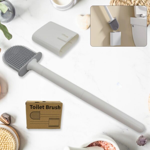 Portable Silicone Toilet Brush â€“ Wall-Mounted, Anti-Drip Cleaner with Non-Slip Handle