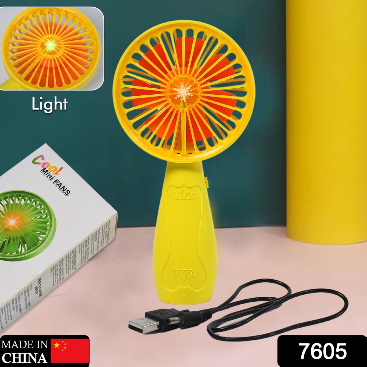 Foldable Handy Light Fans Rechargeable Handheld Mini Fan Electric Personal Fans Hand Bar Desktop Fan (Battery Not Include) - Image 3